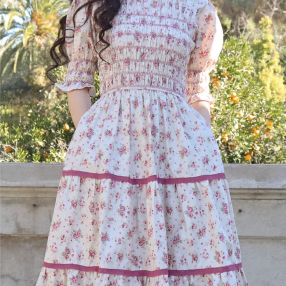 HEIRLOOM ROSE DRESS - RED